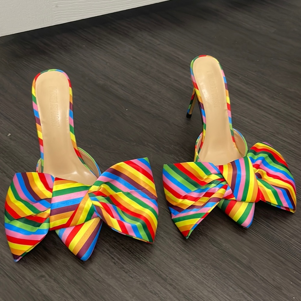 PNK Elephant Rainbow Heels - Size 8 - Worn Once